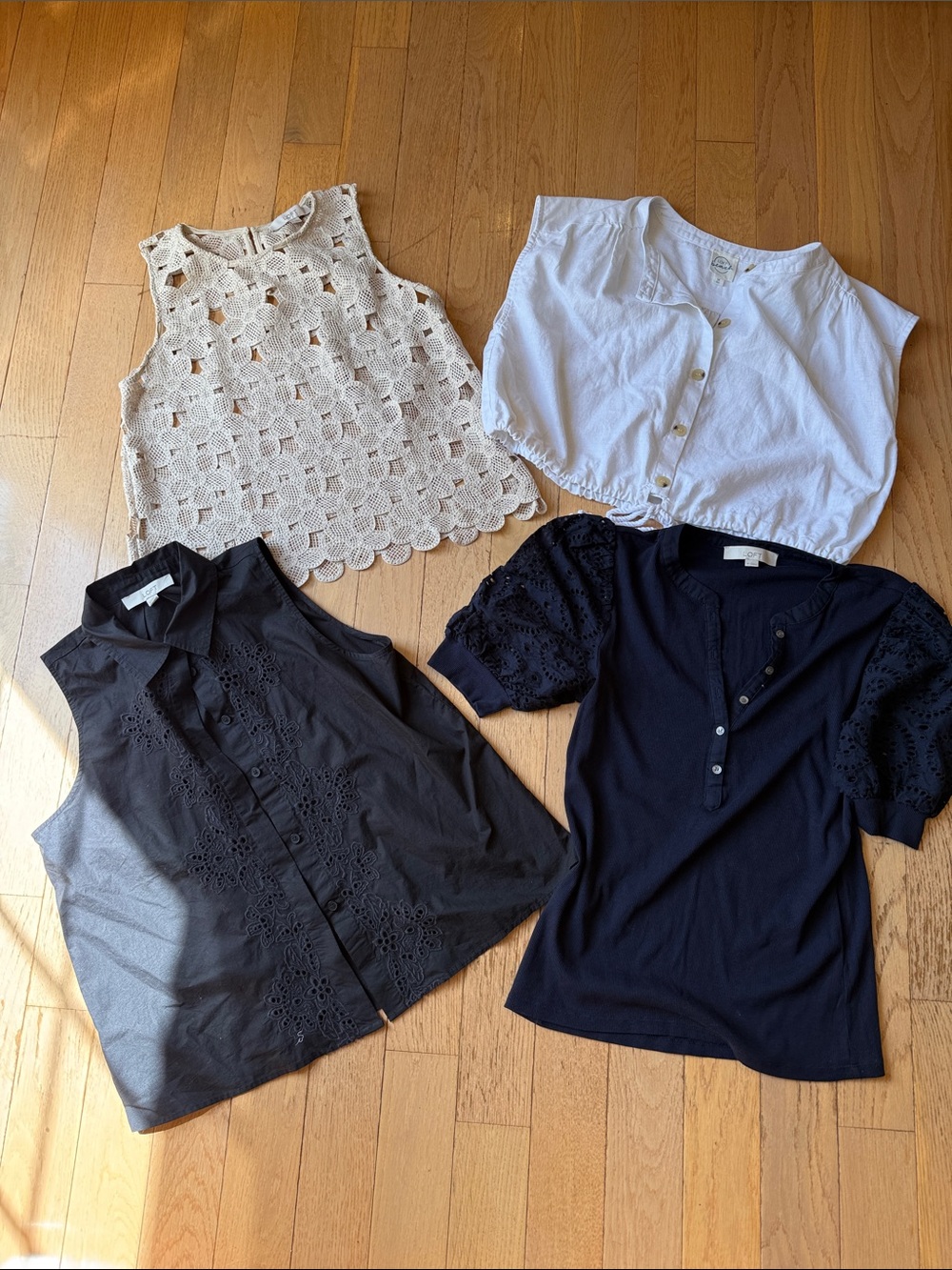 LOFT Mixed Women’s Tops Bundle - White, Cream, Black, Navy
